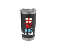 We Are Walsall Inglaterra Bandera Deportes Vaso térmico de acero inoxidable de doble pared