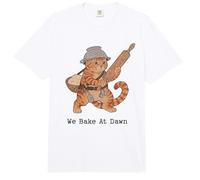 We Bake At Dawn Cat Baker Rodillo Felino Comfort Colors Adult Heavyweight T-Shirt