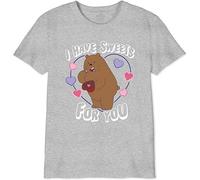We Bare Bears Camiseta para niña, Gris Multicolor, 14 Años