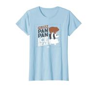 We Bare Bears Grizz Pan Pan Ice Bear Camiseta, Mujer, Azul Bebé, M