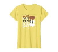 We Bare Bears Grizz Pan Pan Ice Bear Camiseta, Mujer, Limón, S