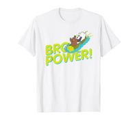 We Bare Bears Grizz Panda Ice Bear Bro Power! Camiseta, Hombre, Blanco, S
