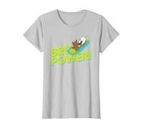 We Bare Bears Grizz Panda Ice Bear Bro Power! Camiseta, Mujer, Plata, XL