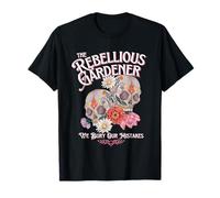 We Bury Our Errores Jardinero Rebelde Calavera Diseño Flor Camiseta