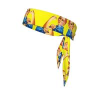 We Can Do It - Diadema deportiva estampada para tenis, adecuada para baloncesto, correr y pista y campo