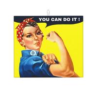 We Can Do It - Tapete de cocina plegable y absorbente impreso de 16 x 18 pulgadas, regalo de inauguración de la casa, adecuado para vajilla y electrodomésticos pequeños
