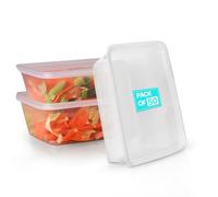 We Can Source It Ltd Recipientes de plástico para alimentos de 500 ml con tapas, aptas para microondas y congelador, cajas de preparación de comidas para llevar, reutilizables, apilables y a prueba de