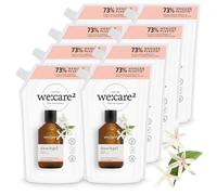 we:care² 8 bolsas de recarga de gel de ducha de 500 ml, jazmín/té verde, paquete de recarga de gel de ducha sostenible y vegano, sin siliconas, parabenos y microplásticos, recarga de jabón líquido