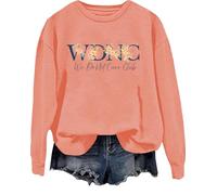 We Do Not Care Club Sudadera WDNC Club Shirts WDNC Club Letter Printed Graphic Tops, Hami naranja, M