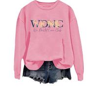 We Do Not Care Club Sudadera WDNC Club Shirts WDNC Club Letter Printed Graphic Tops, rosa, XXL