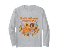 We Do Not Care Club WDNC Libro de Lectura Boho Floral Manga Larga