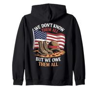 We Don’t Know Them All But We Owe Them All Honor Militar Sudadera con Capucha