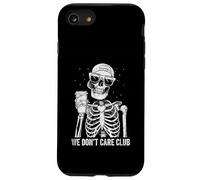 We Don't Care Club Funny Skeleton Coffee Design Carcasa para iPhone SE (2020) / 7/8