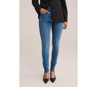 WE Fashion 5-pocket Mid Waist Dark Blue Talla: W26L30 | Vaqueros Skinny Outlet | Mujer | Azul
