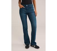 WE Fashion 5-pocket Mid Waist Dark Blue Talla: W28L30 | Pantalones Anchos Outlet | Mujer | Azul