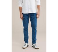 WE Fashion 5-pocket Mid Waist Dark Blue Talla: W33L32 | Vaqueros Rectos Outlet | Hombre | Azul