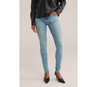 WE Fashion 5-pocket Mid Waist Light Blue Talla: W26L32 | Vaqueros Skinny Outlet | Mujer | Azul