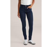 WE Fashion 5-pocket Mid Waist Navy Blue Talla: W26L30 | Vaqueros Skinny Outlet | Mujer | Azul