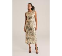 WE Fashion Dress Mid Length Gold Talla: L | Vestidos Midi Outlet | Mujer | Amarillo