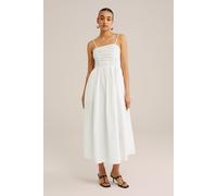 WE Fashion Dress Mid Length White Talla: M | Vestidos Midi Outlet | Mujer | Blanco