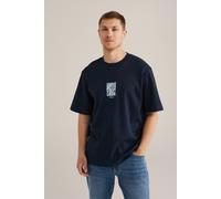 WE Fashion T-shirt Dark Blue Talla: L | Camisetas con Decoración Impresa Outlet | Hombre | Azul
