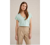 WE Fashion T-shirt Ice Blue Talla: S | Camisetas de Seda Outlet | Mujer | Azul