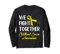 We Fight Together Childhood Cancer Awareness Manga Larga