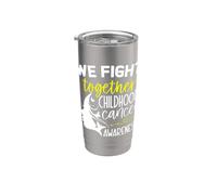 We Fight Together Childhood Cancer Awareness Men Women Kids Vaso térmico de acero inoxidable de doble pared