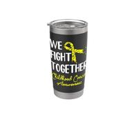 We Fight Together Childhood Cancer Awareness Vaso térmico de acero inoxidable de doble pared