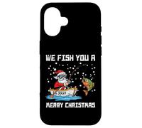 We Fish You Merry Christmas Santa Funny Xmas Hombres Mujeres Niños Carcasa para iPhone 16