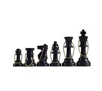 WE Games Juego de llavero de ajedrez a granel, 17 piezas de ajedrez de plástico negro con cadena, llavero, bonitos accesorios de llavero, llavero para hombres, llavero de llaves de coche