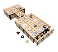 We Games, Royal Game of UR, Juego de Mesa Antiguo de Estrategia para Dos Jugadores, con Tablero de Madera de 34 x 14 cm y cajones de Almacenamiento, Ideal para entusiastas de la Historia