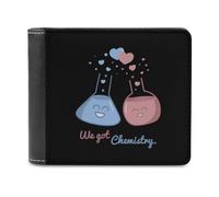 We Got Chemistry Love Pun - Cartera plegable para hombre con tarjetero y monedero de cuero