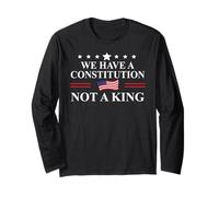 We Have a Constitution Not a King US Resist No Kings Protest Manga Larga