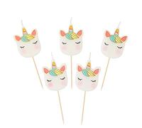 We Heart Unicorn Shaped Candles 5Pk
