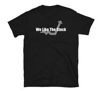 We Like The StockGME Gamestop Wall Street Bets Stock MarketT-Tshirts Camisetas y Tops Black(Large)