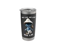 We Live We Love We Lie Vaso térmico de acero inoxidable de doble pared