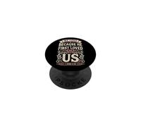 We Love Because He First Loved US 1 Juan 4:19 Versículo de la Biblia PopSockets PopGrip Adhesivo