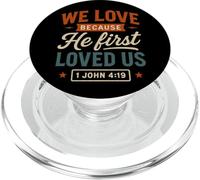 We Love Because He First Loved Us - Cita Cristiana Vintage PopSockets PopGrip para MagSafe