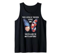 We Only Need One Monarch & It's a Butterfly Floral No Kings Camiseta sin Mangas