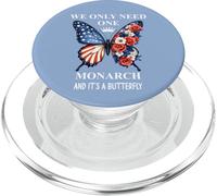 We Only Need One Monarch & It's a Butterfly Floral No Kings PopSockets PopGrip para MagSafe