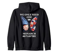 We Only Need One Monarch & It's a Butterfly Floral No Kings Sudadera con Capucha