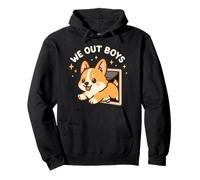 We out Boys, Divertido y Lindo Cachorro de Perro Corgi Sudadera con Capucha