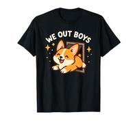 We out Boys, Lindo y Divertido Cachorro de Perro Corgi Camiseta