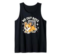 We out Boys, Lindo y Divertido Perro Corgi Camiseta sin Mangas
