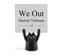 We Out Harriet Tubman - Soporte para notas, diseño de gato negro
