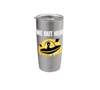 We Out Here - Funny Alien Abduction OVNI - Aliens Are Real Vaso térmico de acero inoxidable de doble pared
