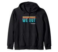 We out Teachers Retro Summer Break Vacaciones Educador Sudadera con Capucha