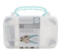 We R Memory Keepers Caja Crop-A-Dile Aqua con Ojales