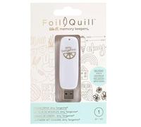 We R Memory Keepers Foil Quill Memoria USB Art Drive, Amy Tangerine, con 200 Temas, Frases e Imágenes, CREA Brillantes Adornos y Diseños, Blanco